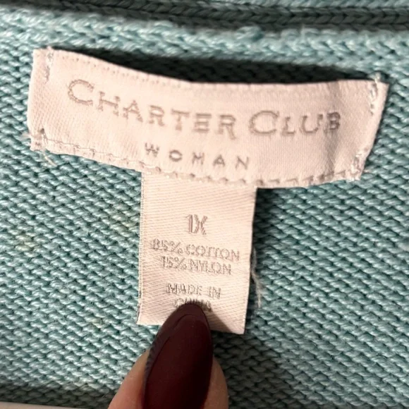 Charter Club V-Neck Sweater - Picture 3 of 5